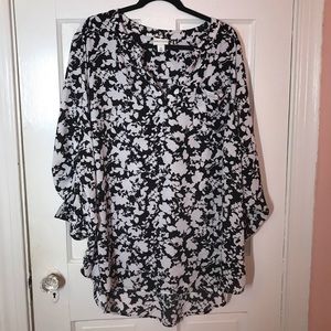 Ava & Viv - 2x black/white blouse